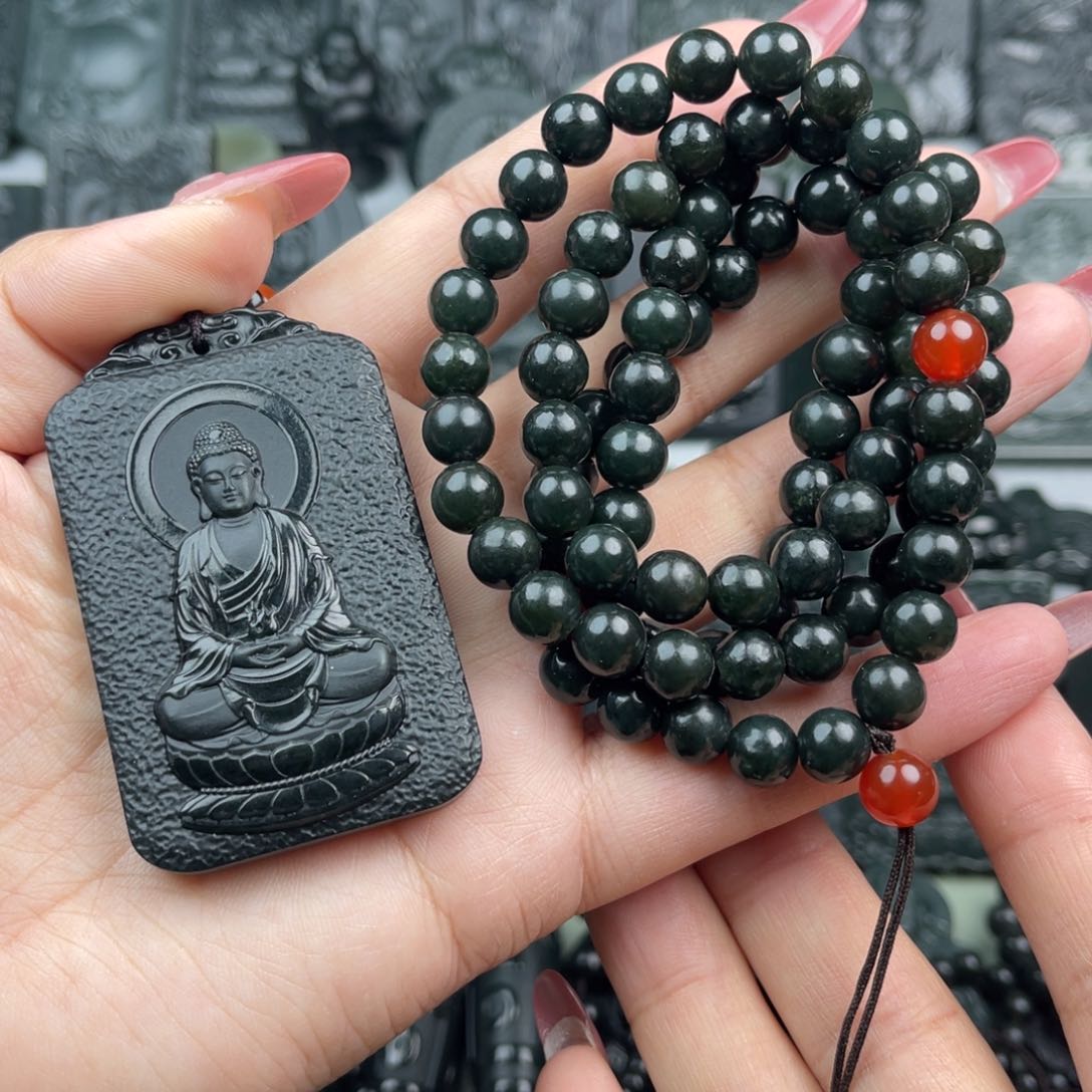 和田玉颈饰未镶嵌啊**r