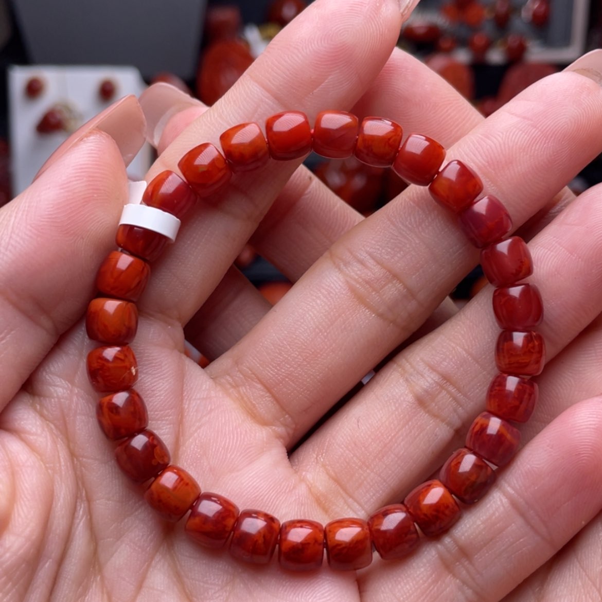 【闪购商品】南红玛瑙直切手串7➕未镶嵌是**喔