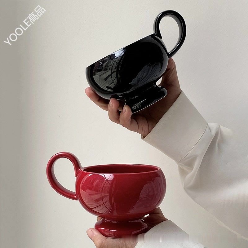 原创小众阿拉丁陶瓷咖啡杯马克杯高颜值高级家用情侣喝水早餐杯子