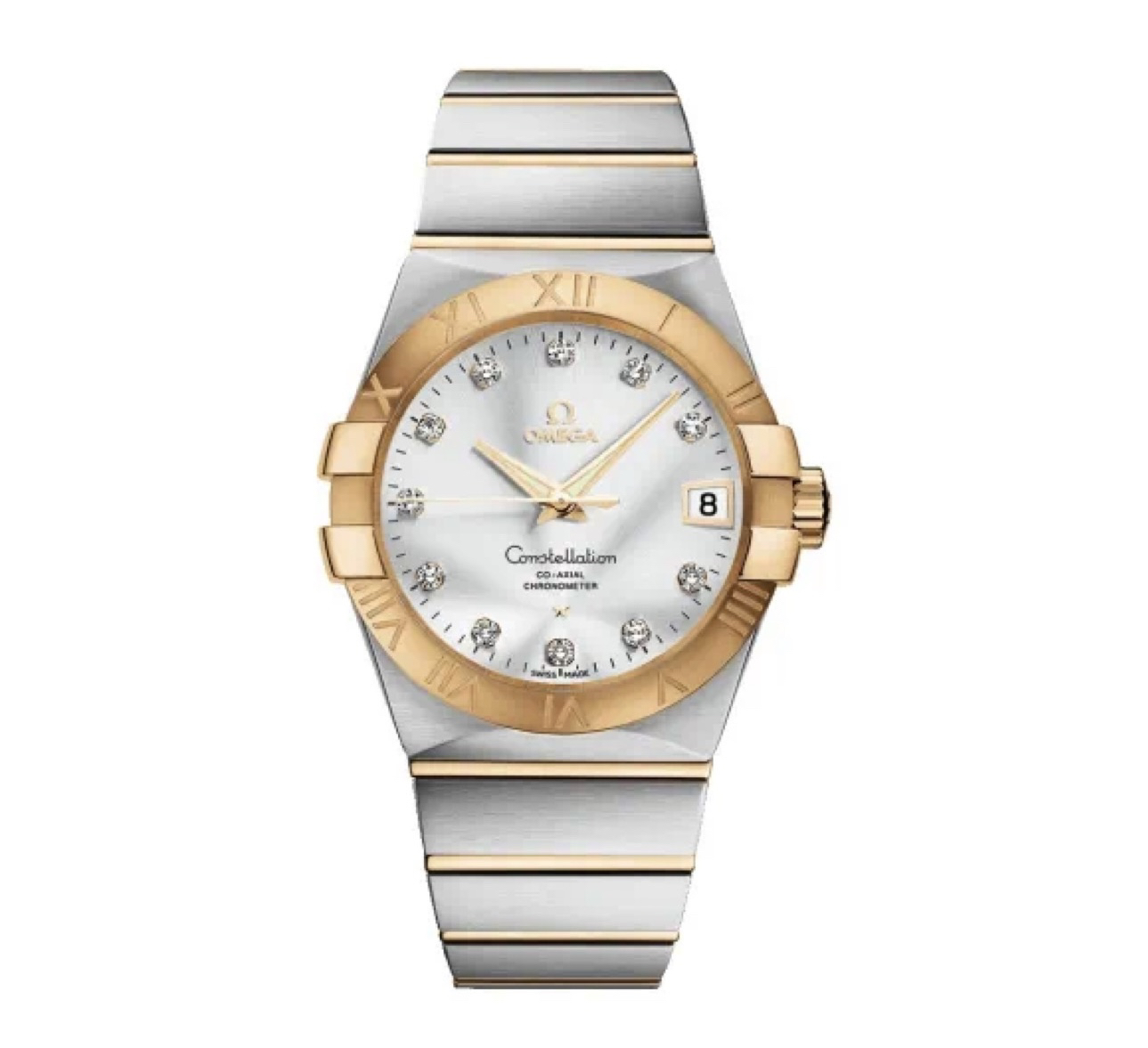 未使用 Omega/欧米茄 星座系列/男表/38mm/钻刻/黄金/机械