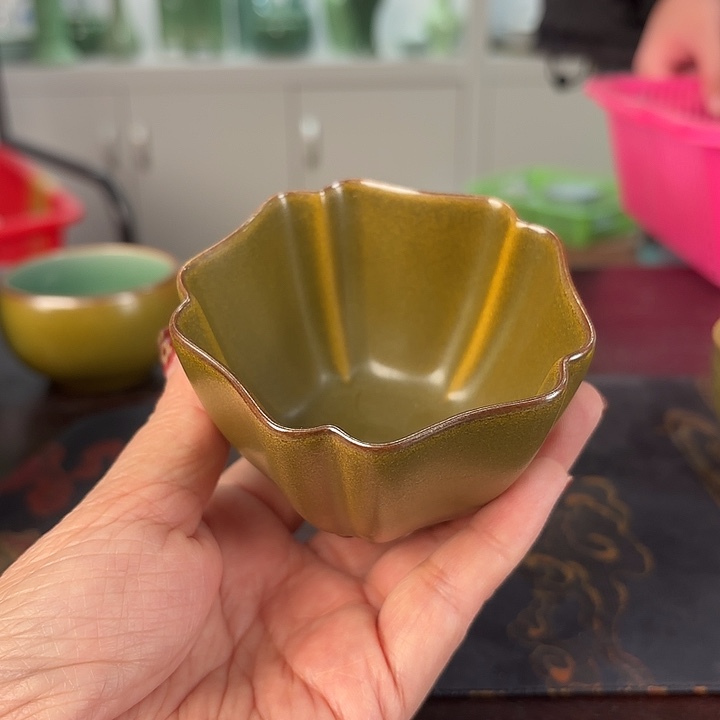 龙泉云间青瓷小米茶器