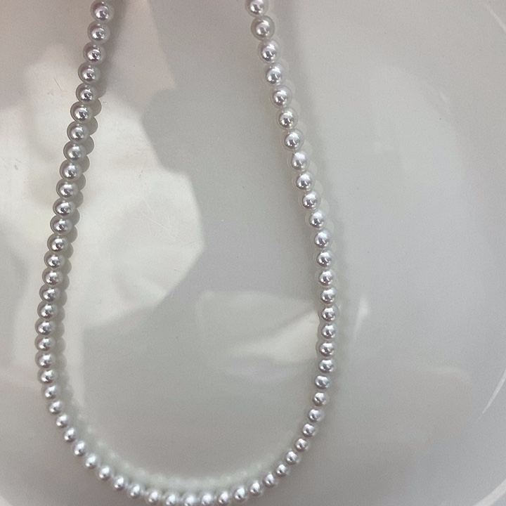 海水珍珠颈饰银S925镶嵌3-3.5极光淡水
