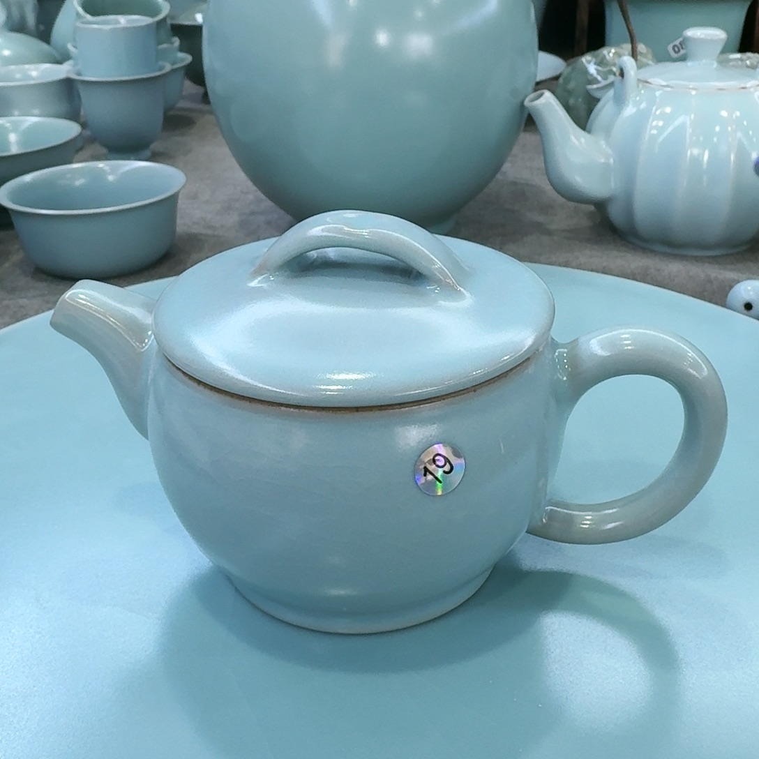 杯仿古月白大汉瓦瑕19