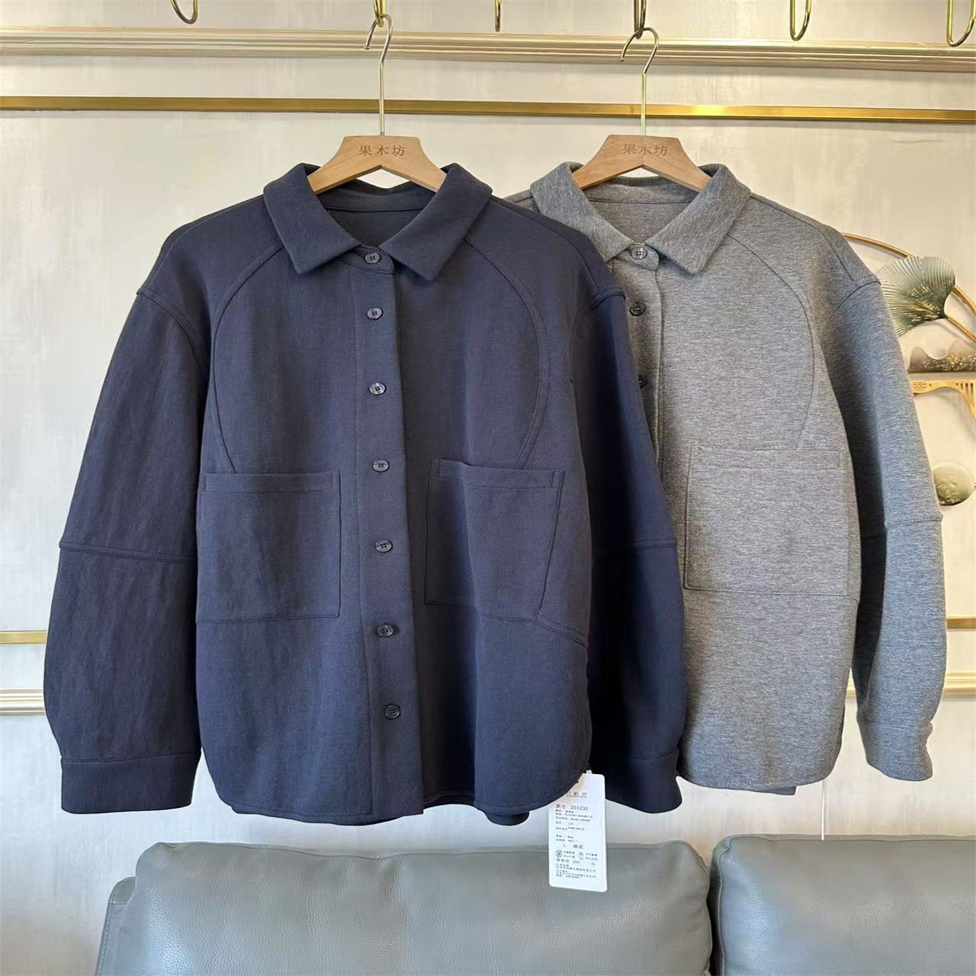 菲玛掂251235正品2025秋新款polo领衬衫休闲宽松显瘦休闲上衣外套