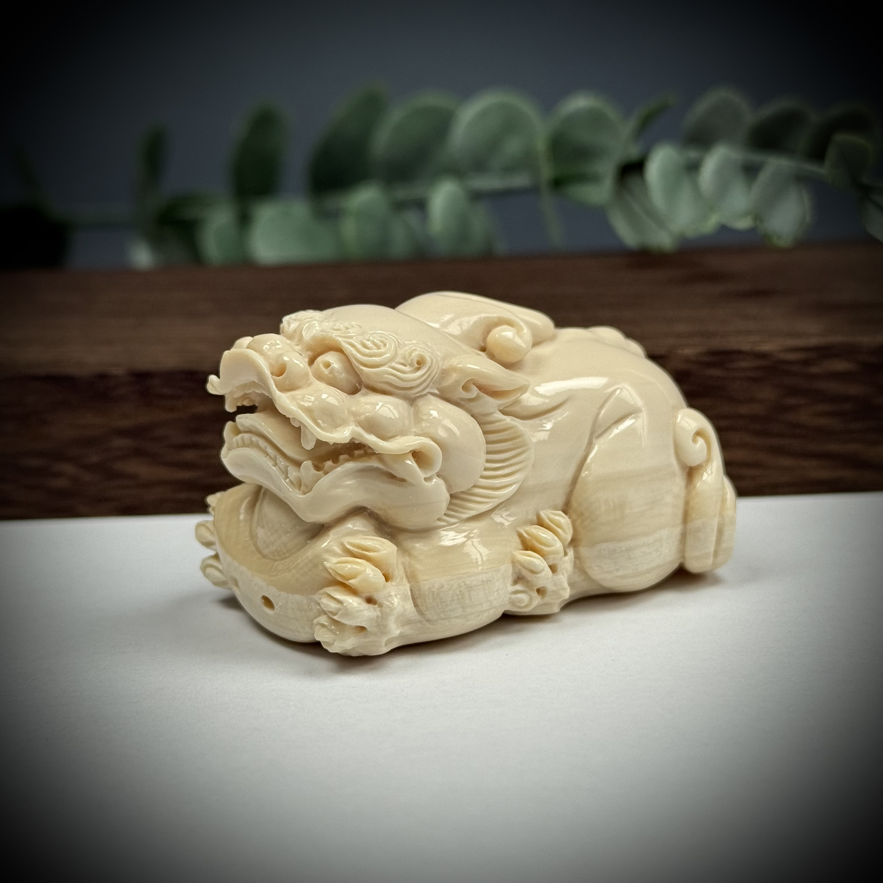 H77-40天然猛犸牙 貔貅33*53*30mm支持复检假一罚十