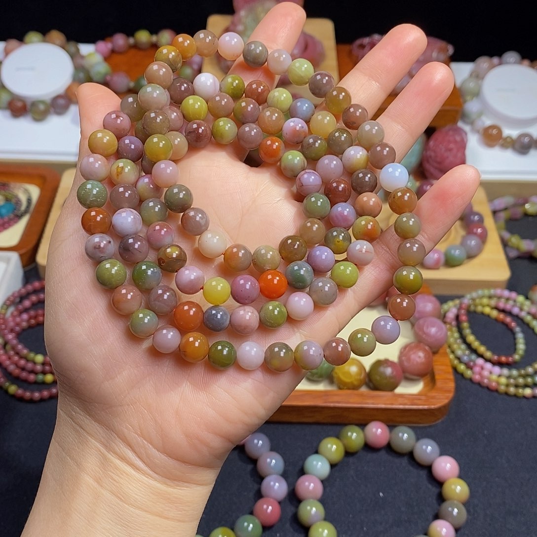 玛瑙/玉髓盐源玛瑙大漏大炸未镶嵌108微瑕多圈8➕