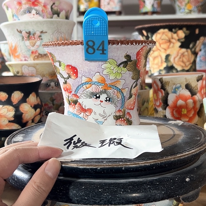 满39.9包邮景德镇手绘花盆