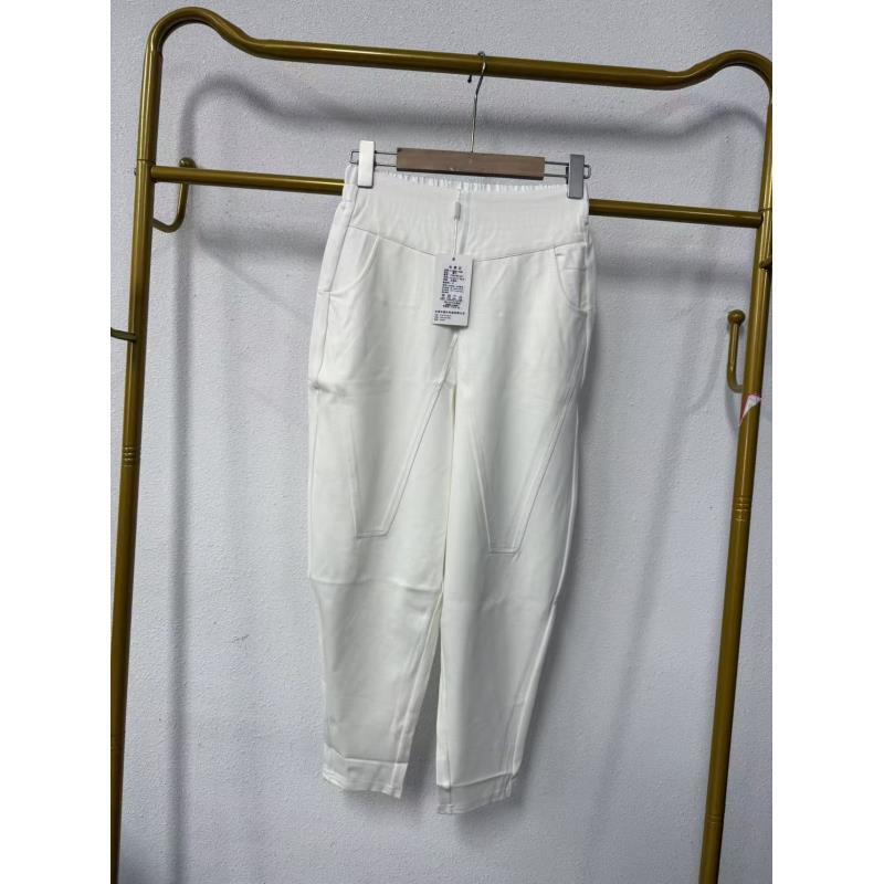 唯琳剪标A5-13--0144款  春秋九分白色哈伦裤长裤