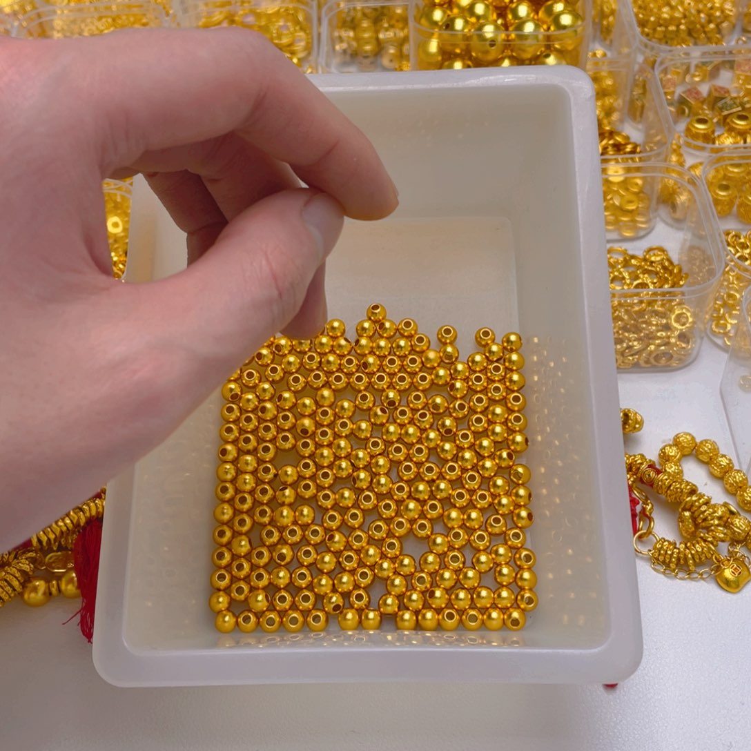 锆石铜合金新款高货古法珠6mm10颗