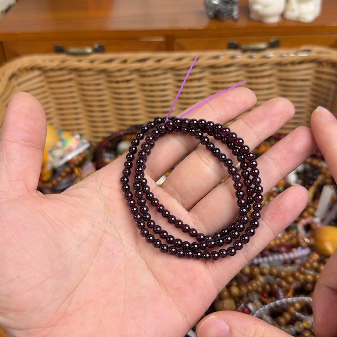石榴石手链未镶嵌紫色