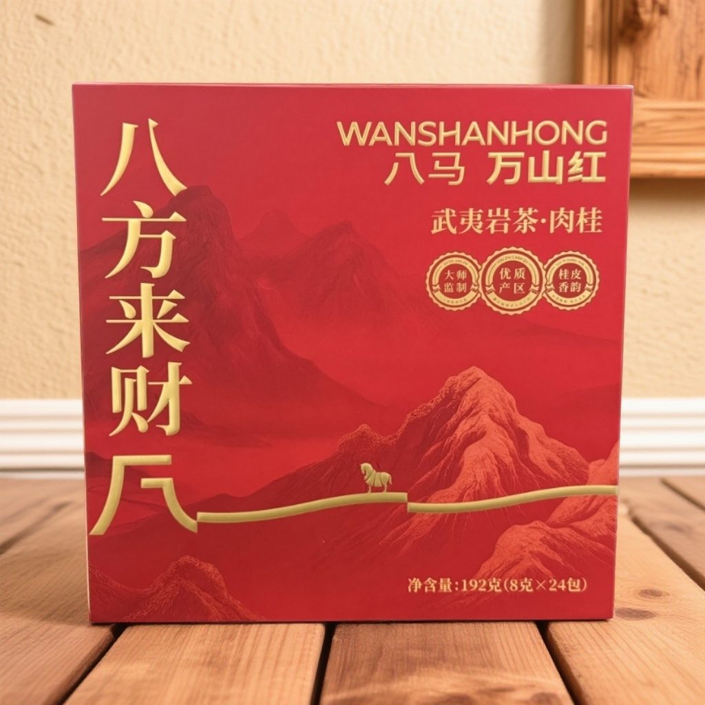 八马茶业新品万山红八方来财肉桂武夷岩茶门店正品带码发货