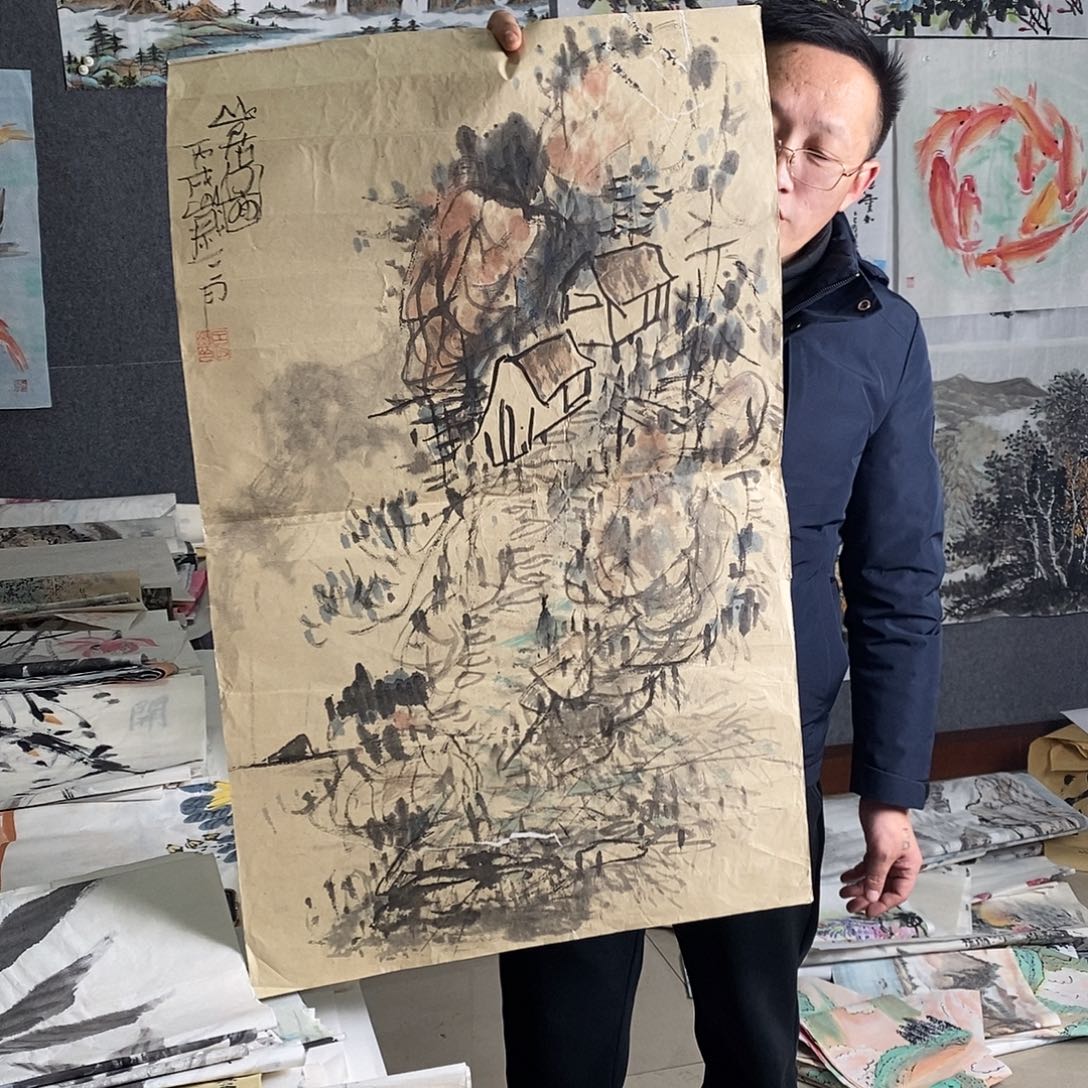 国画手写手绘国画123