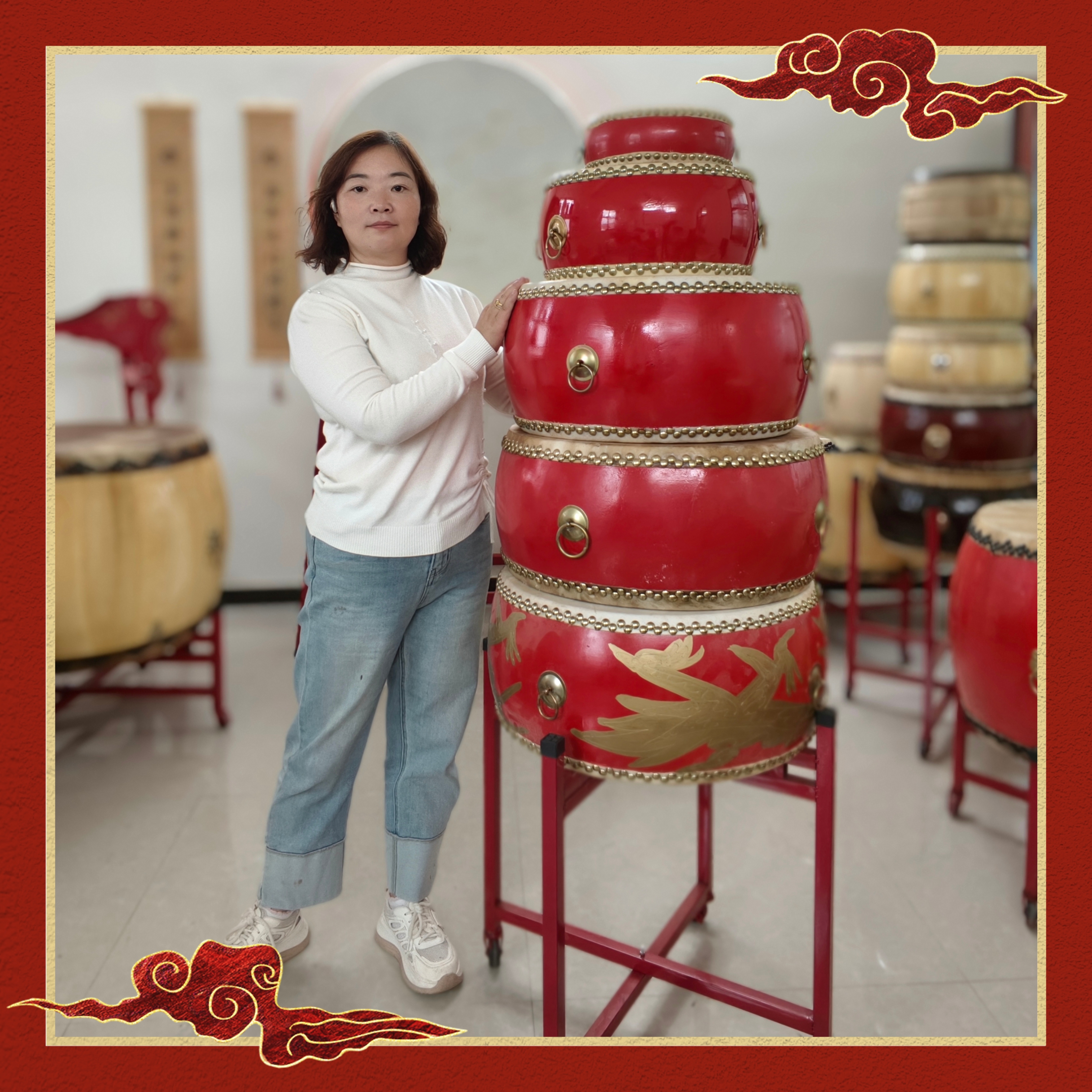 10～24寸排鼓成人/威风锣鼓/堂鼓/秧歌鼓中国大鼓正宗中国鼓鼓乐器