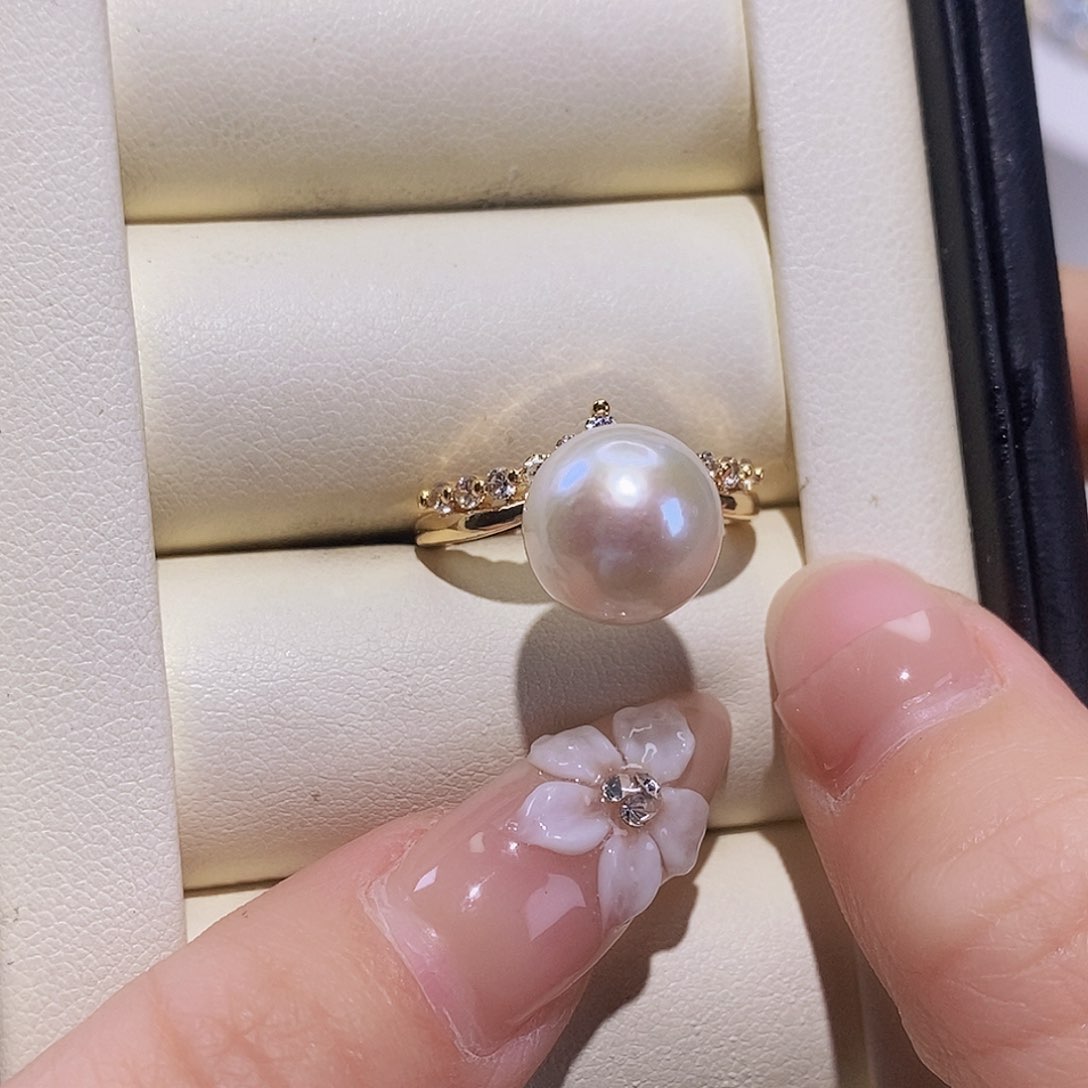 淡水珍珠戒指合金