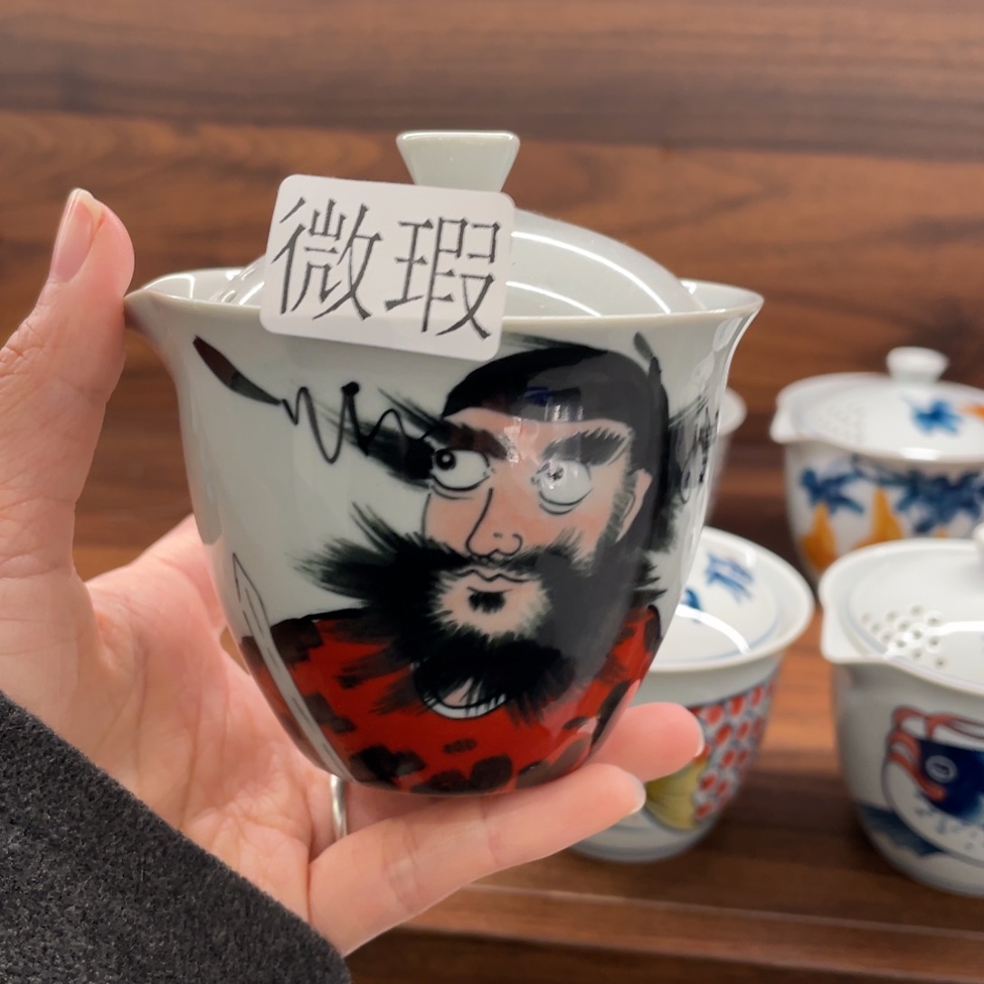 微瑕釉下彩纯手绘