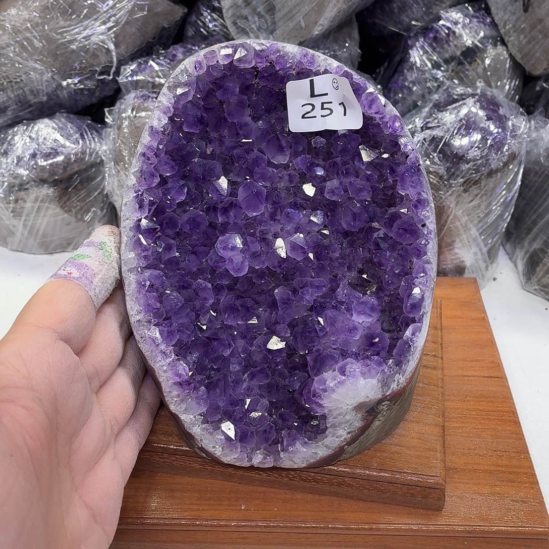 水晶未镶嵌摆件天然紫水晶