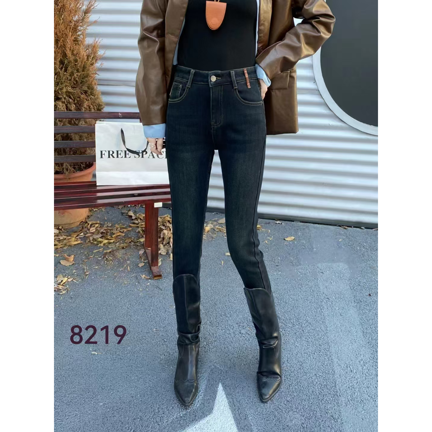 8219#冬季爆款小脚牛仔裤显瘦修身弹力休闲水洗百搭裤子