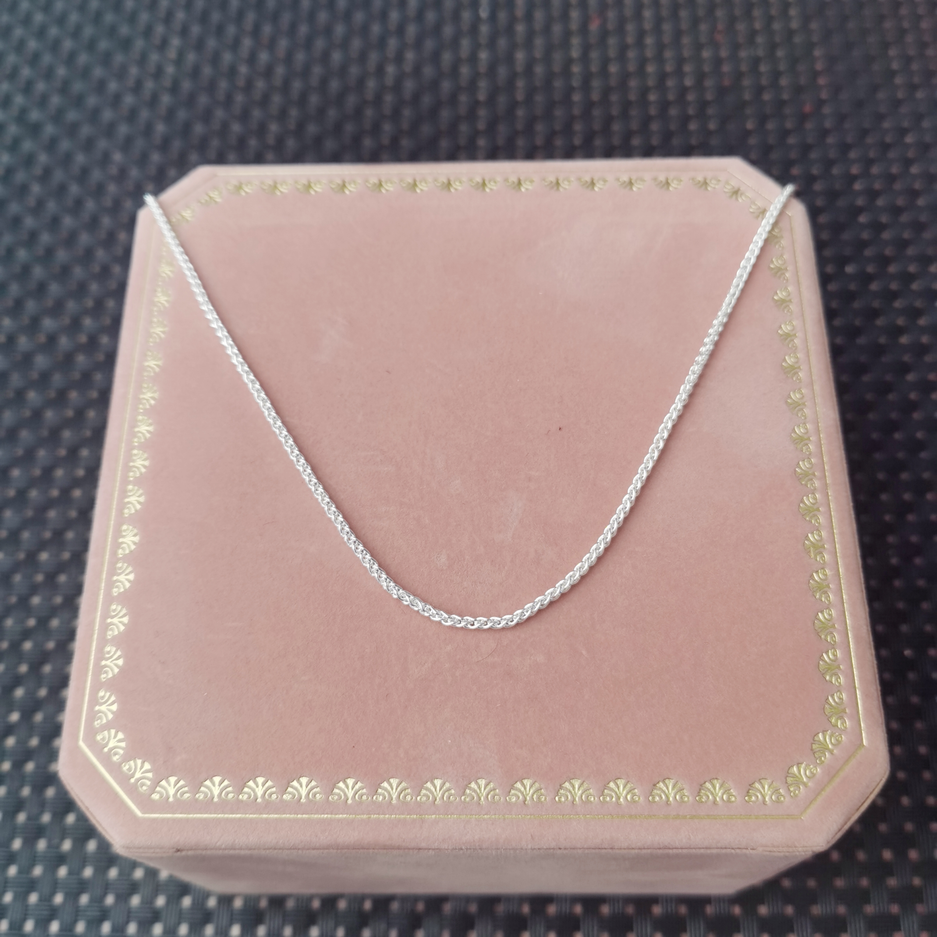 货号3018 素链肖邦链银项链 无礼盒