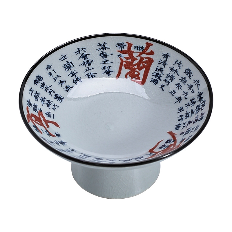 高脚开片宋瓷碗碟果盘点心盘干果碟盆栽羊脂玉供盘陶瓷茶点盘花盆