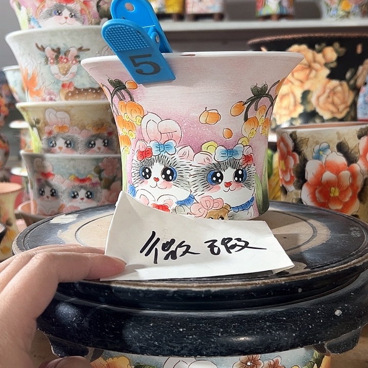 满39.9包邮景德镇手绘花盆
