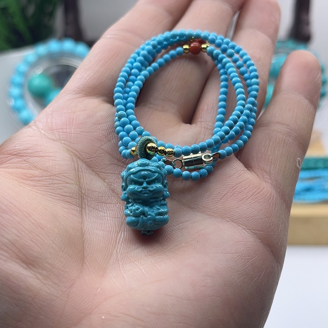 【阿吉甄选】湖北十堰原DIY矿3m小米链大黑天吊坠