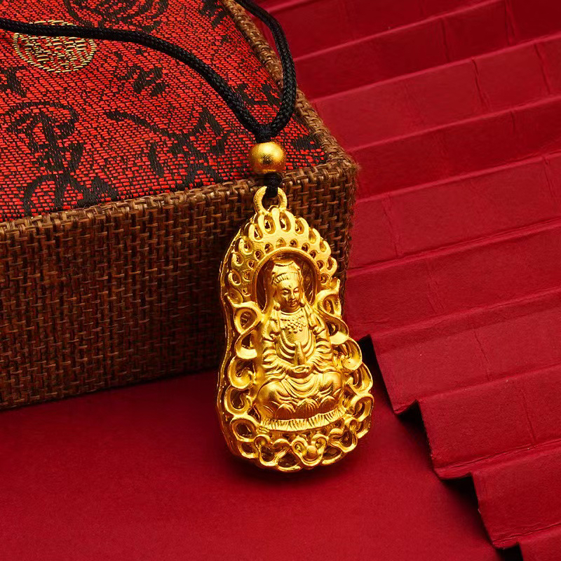 【粉丝福利】观音吊坠毛衣链民族风黑绳项坠