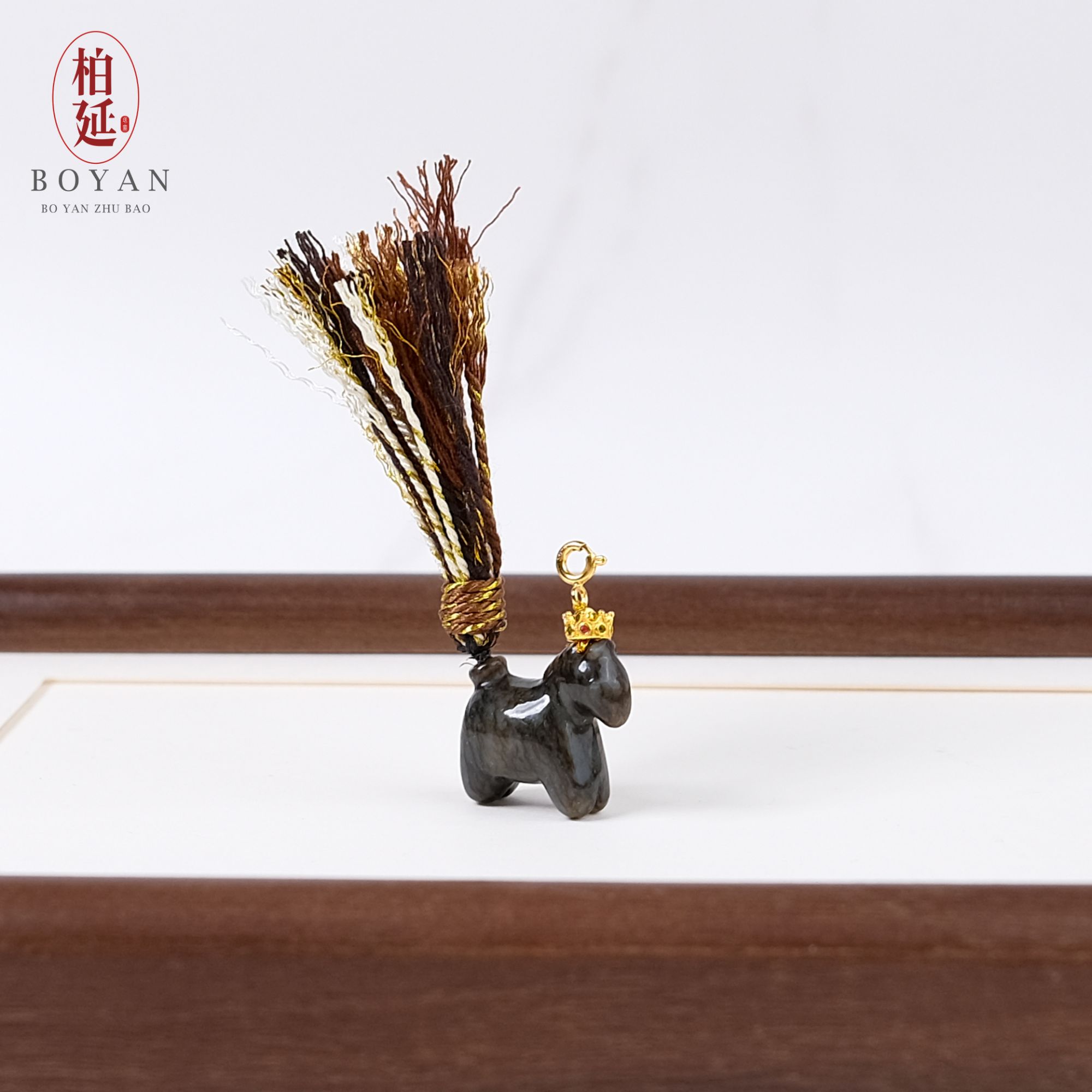 【奔腾】和田玉糖玉小马吊坠手工可爱马年必备古风珠宝饰品BY2917