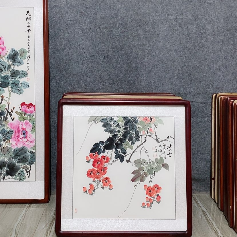 【闪购商品】国画书画作品带框65×65厘米