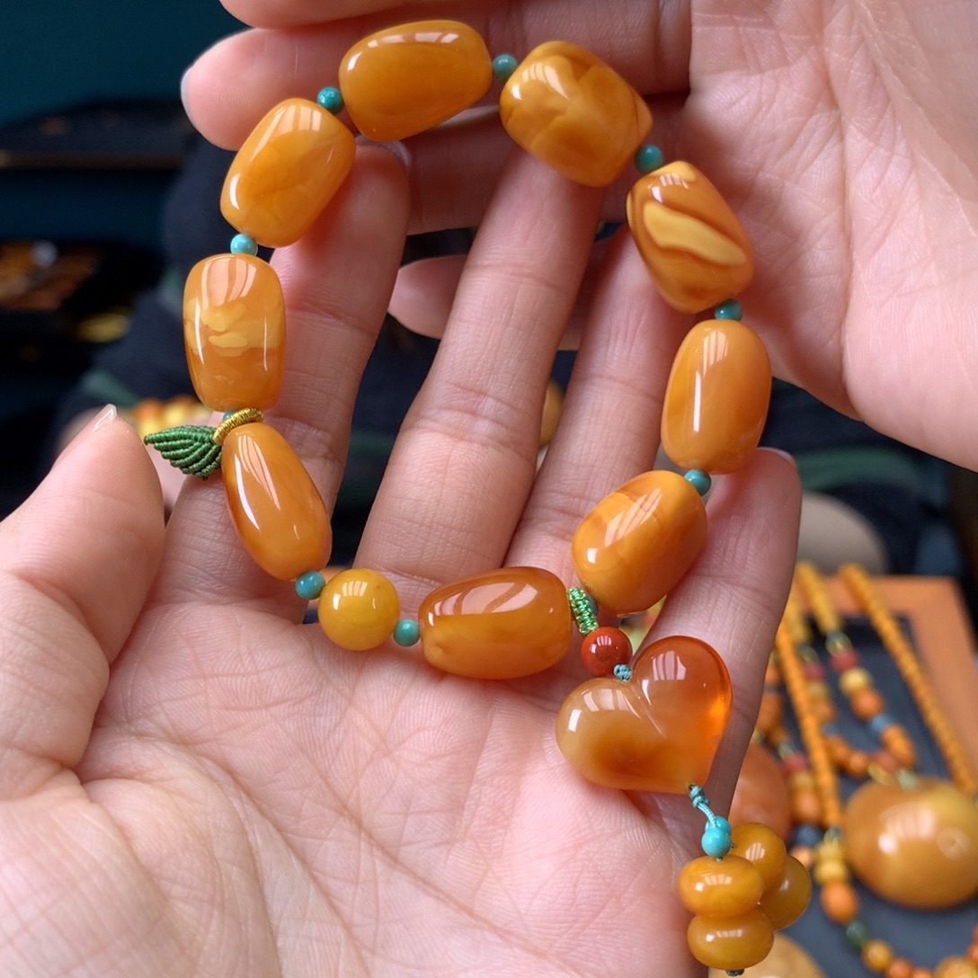 蜜蜡未镶嵌手串天然
