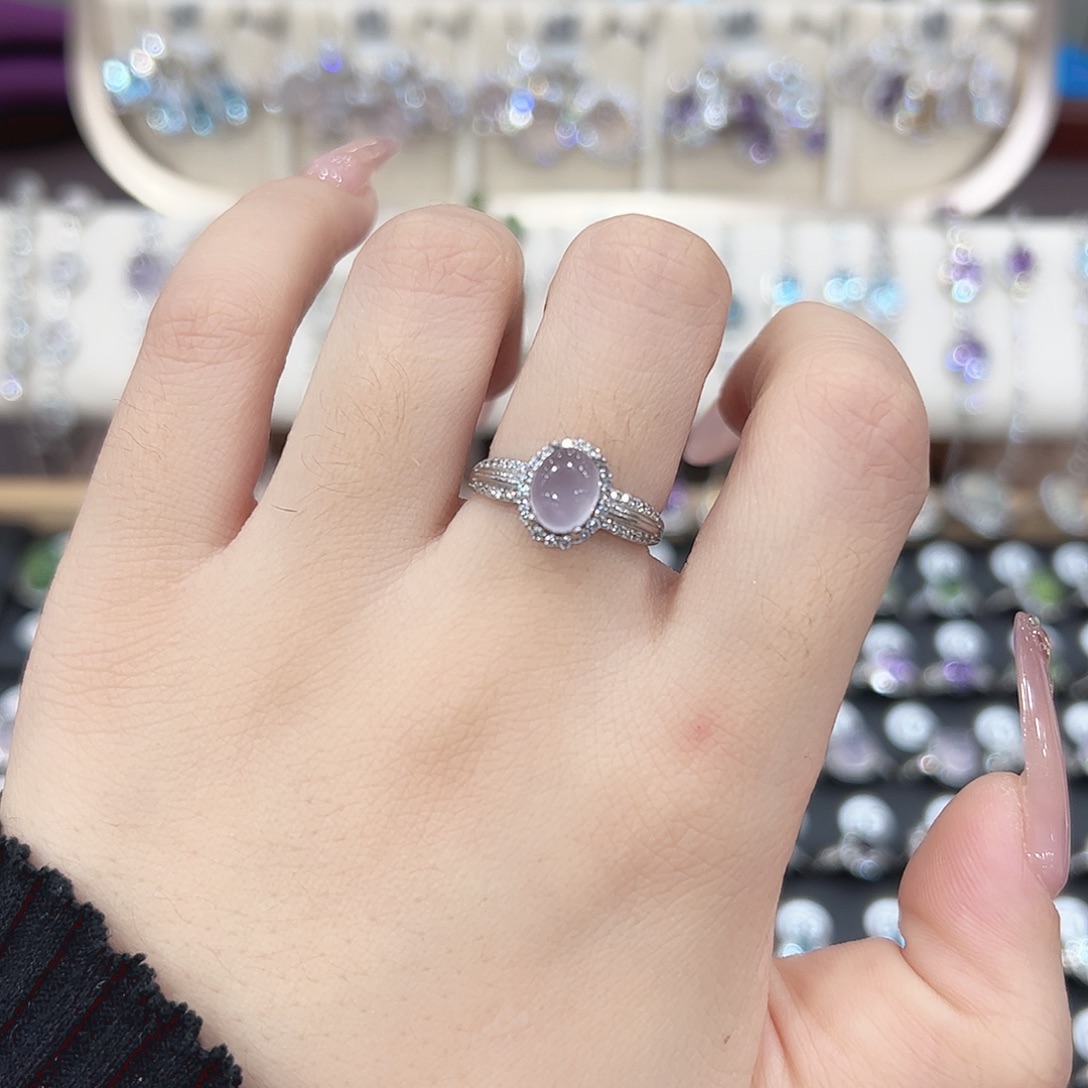 萤石银S925镶嵌戒指