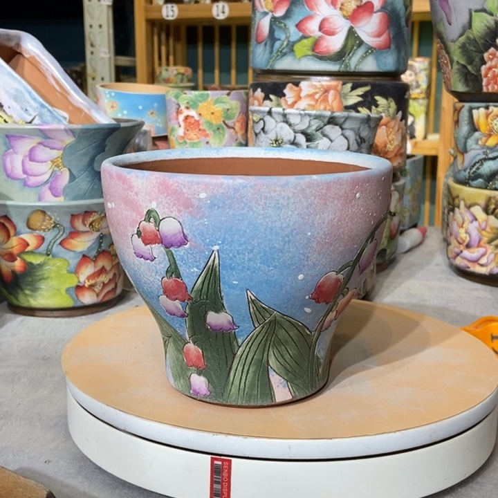 红陶景德镇艺术手绘作品