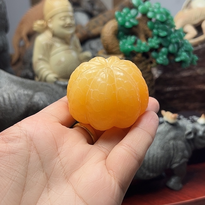 辽宁石橘子手把件