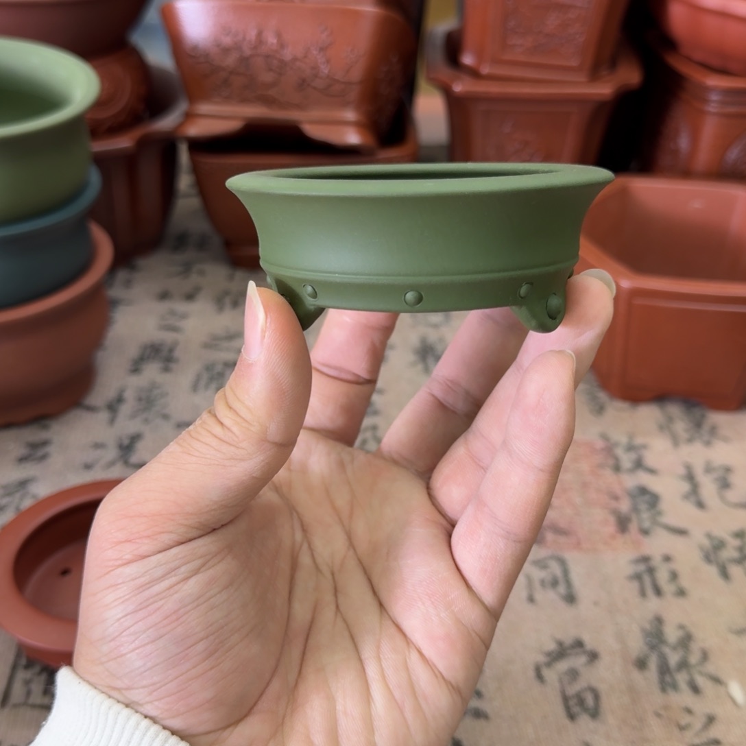紫砂花盆宜兴紫砂正品6.5x2
