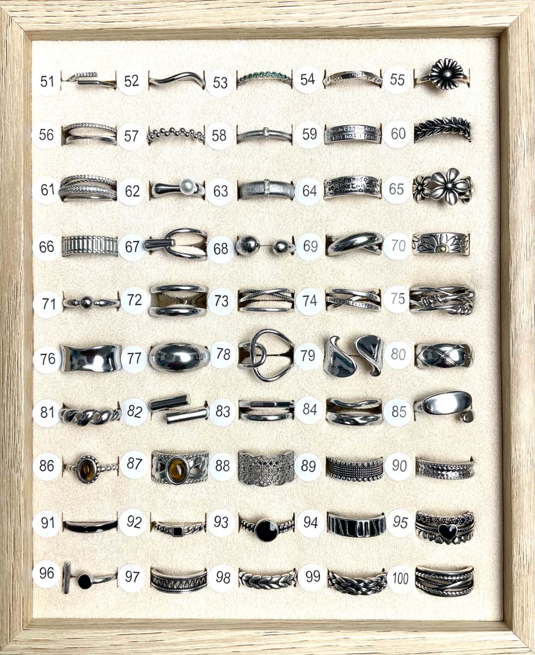 纯铜锆石戒指 编号【51-100】时尚百搭戒指+简约+韩版个性气质