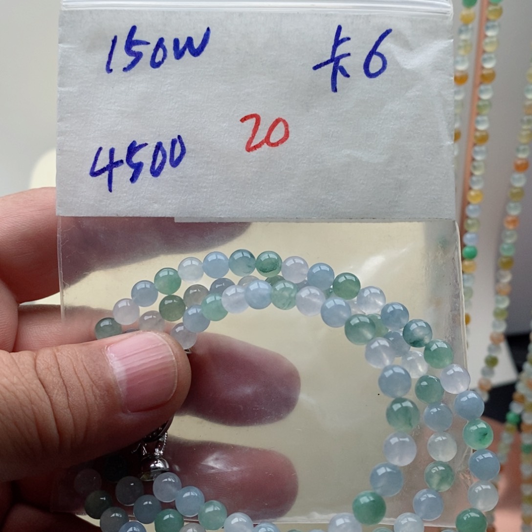 定制翡翠未镶嵌翡翠珠链