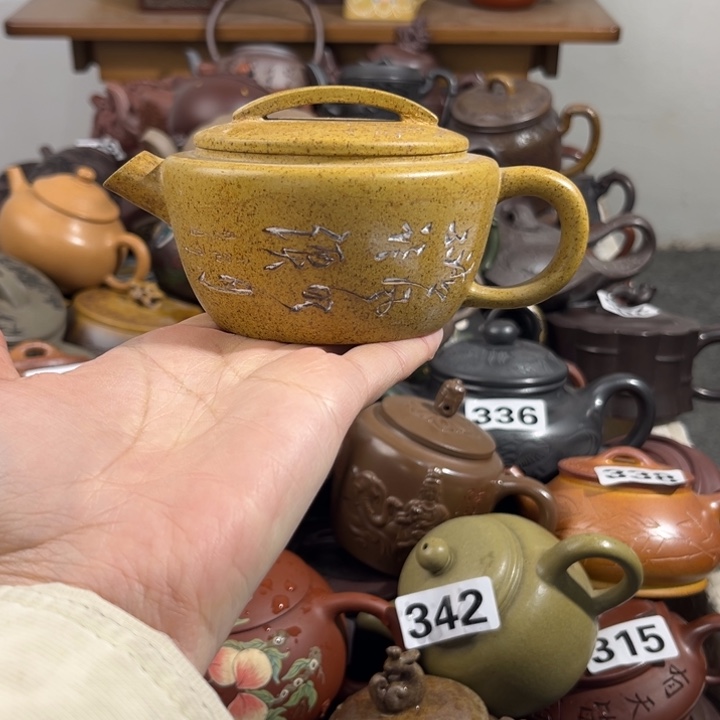 紫砂茶壶内推孔裂