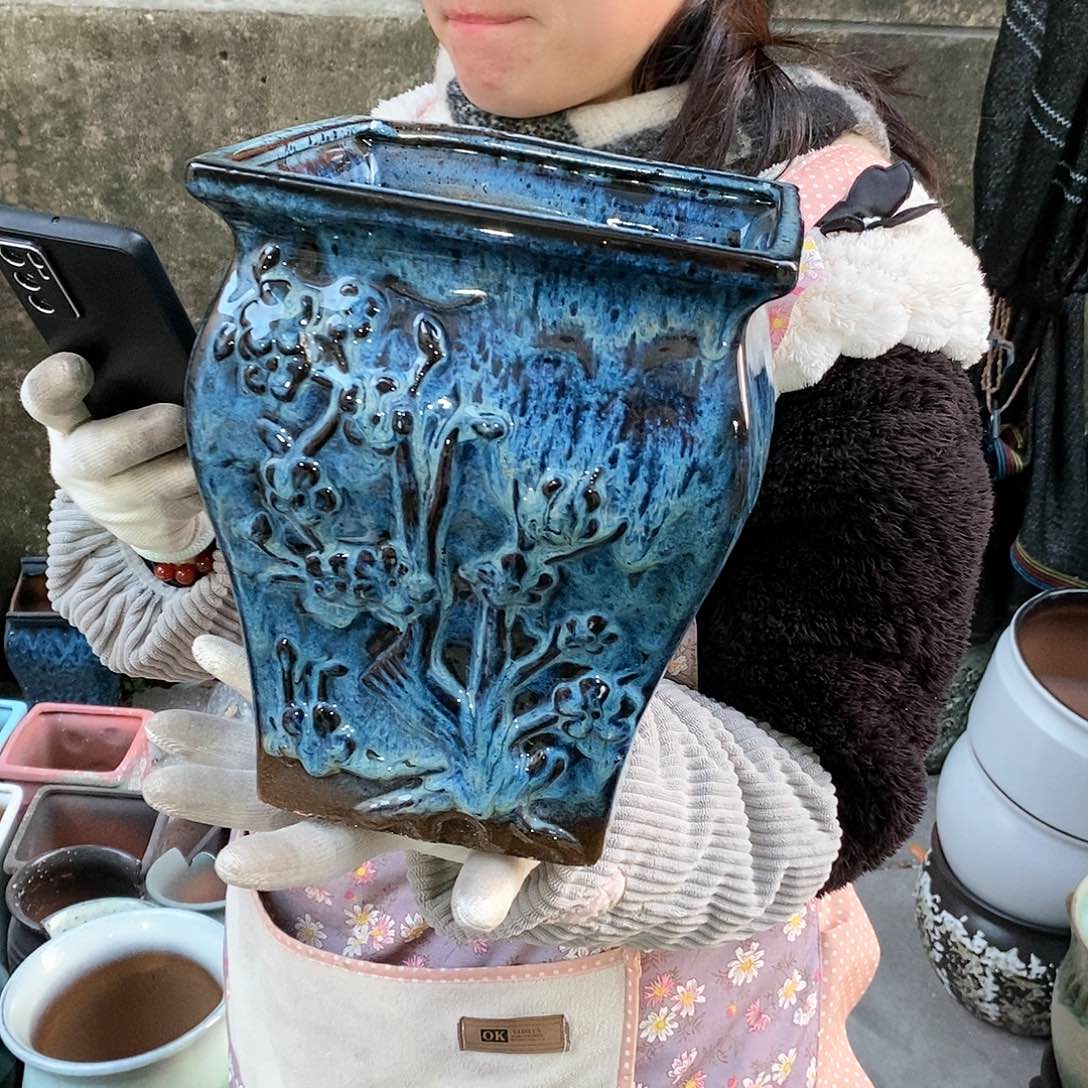 紫砂花盆正品口20高24