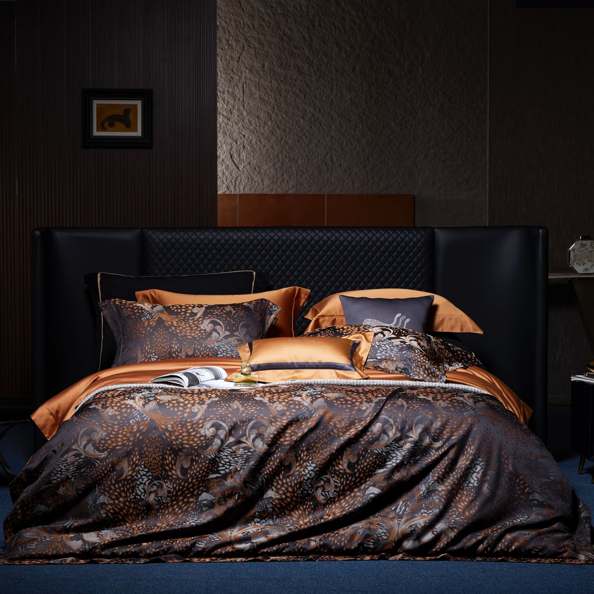 Vurtanvo/威尔坦沃设计师款轻奢匹马棉提花四件套高档别墅多件套