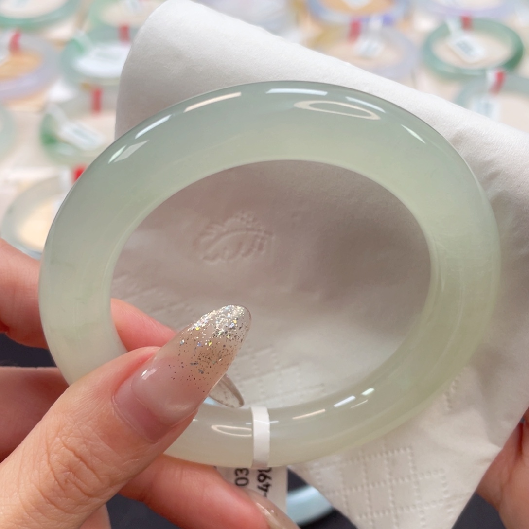 未镶嵌手镯翡翠56荧光棒冰糖雪梨特色镯30号