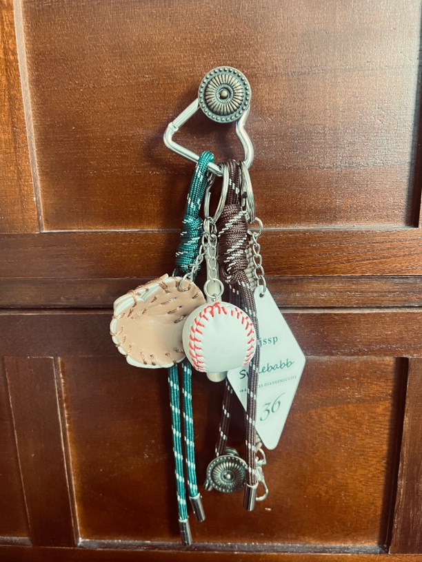 包包挂件 棒球➕绳结钥匙扣ins潮牌创意可爱小众设计感挂链