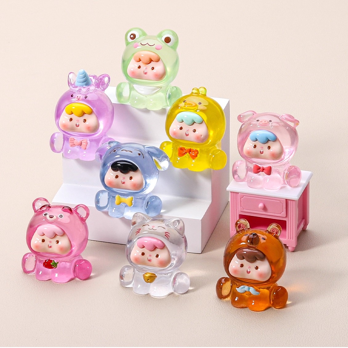 【高透动物崽崽】 树脂小摆件diy