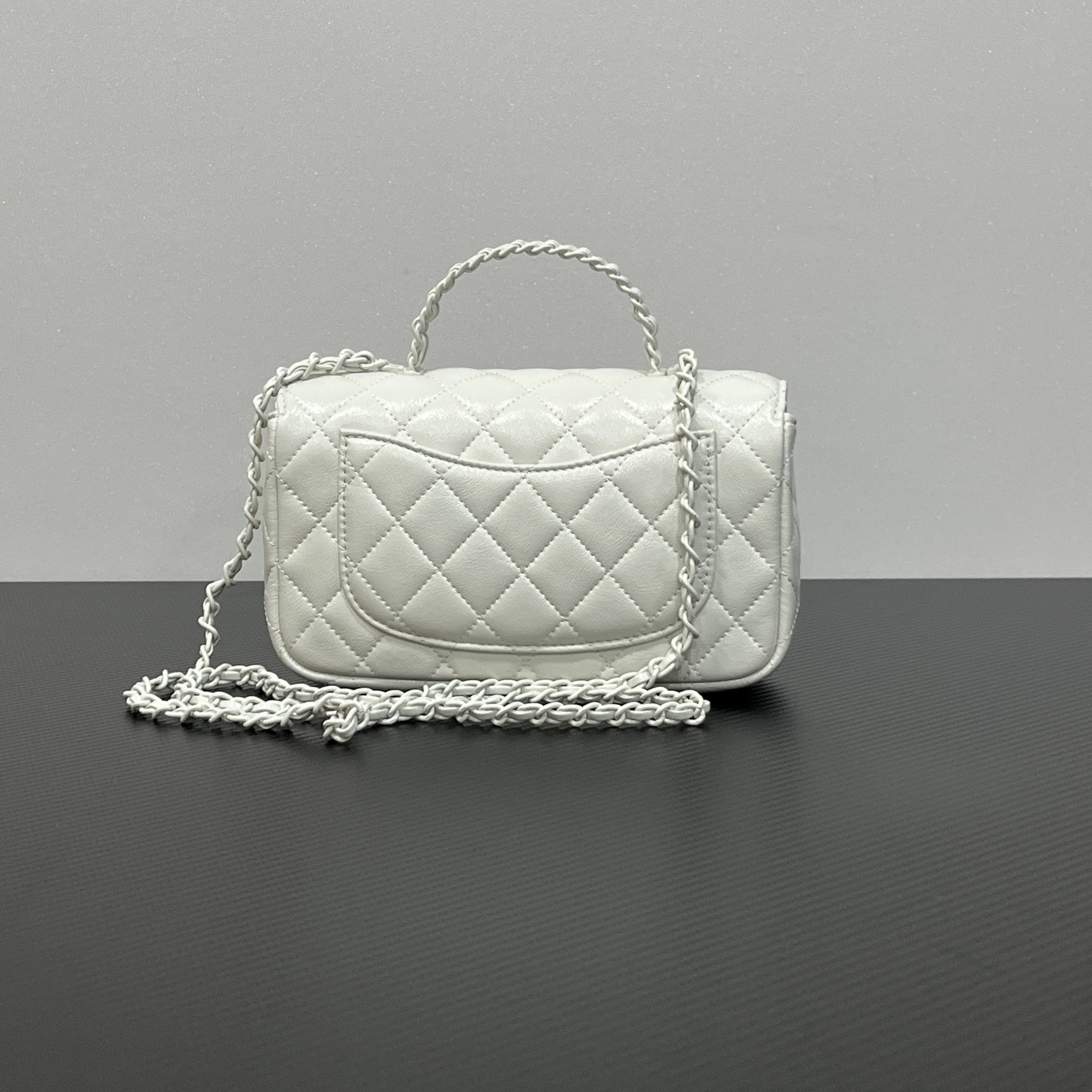 手工真皮包-MG25-018-S手手提香-白