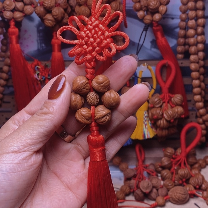 桃核吊坠龙纹桃枭