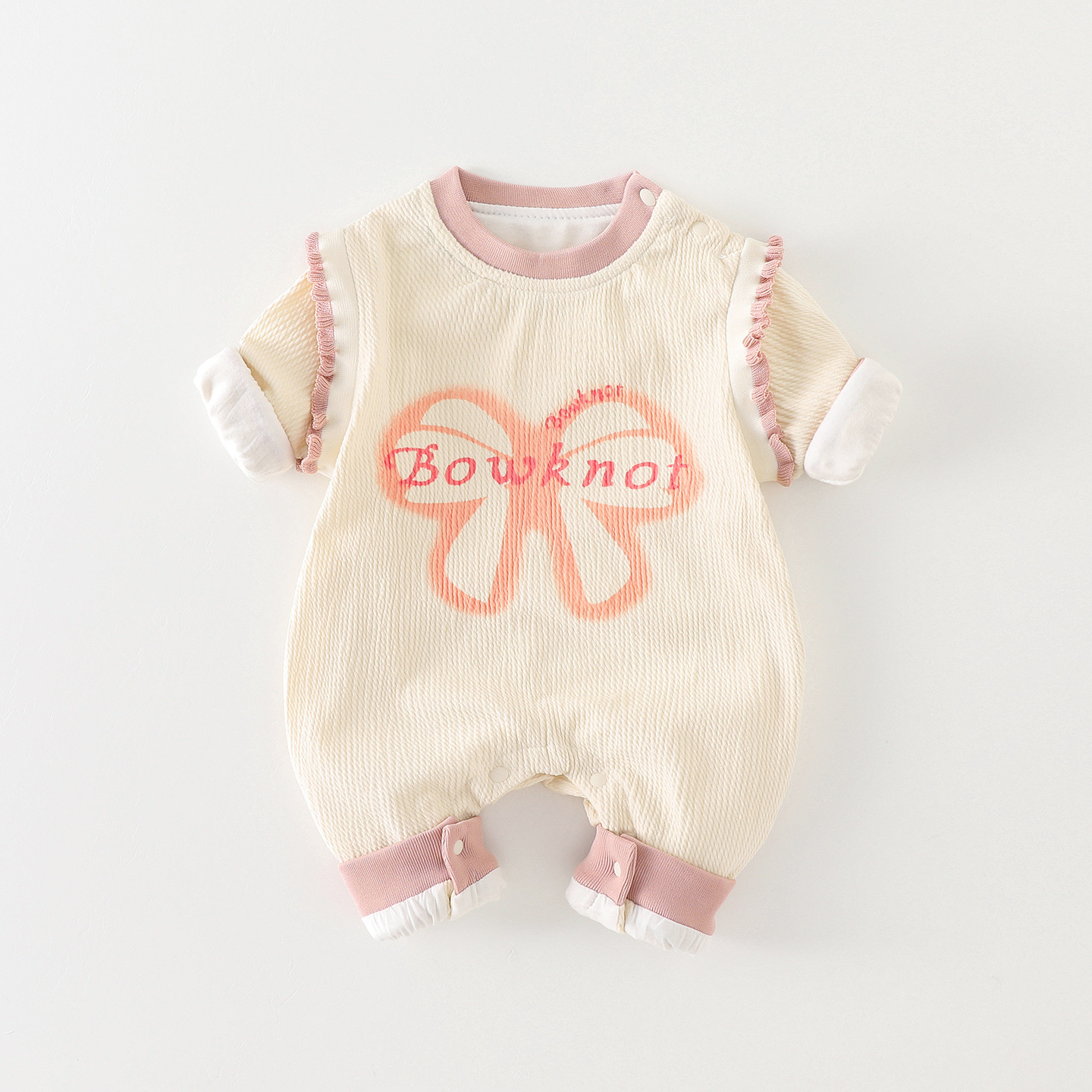 婴儿衣服秋装连体衣长袖外出服超萌可爱女宝宝春秋季哈衣爬服批发