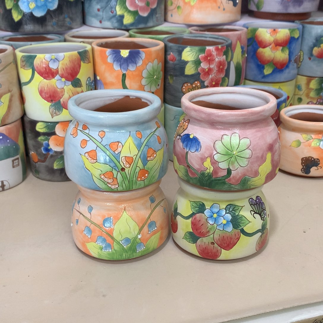 福利花盆，手绘花盆