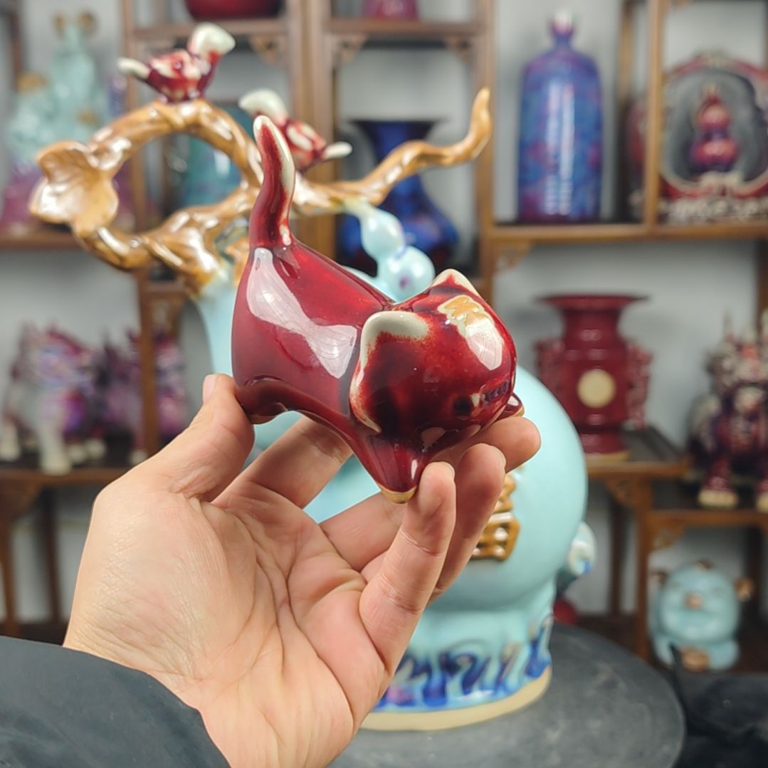 摆件钧瓷摆件神后镇钧瓷摆件