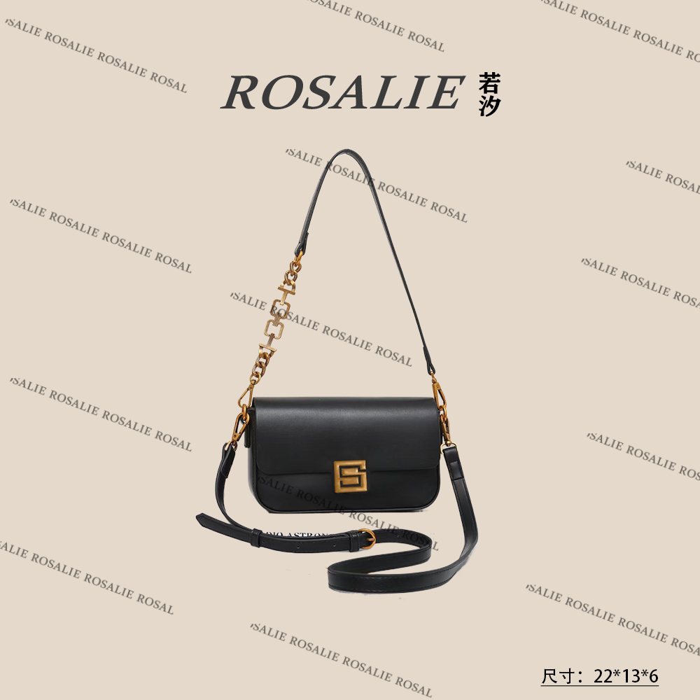 【若汐Rosalie】GQ-24878-黑色轻奢小众时尚气质百搭女士包包