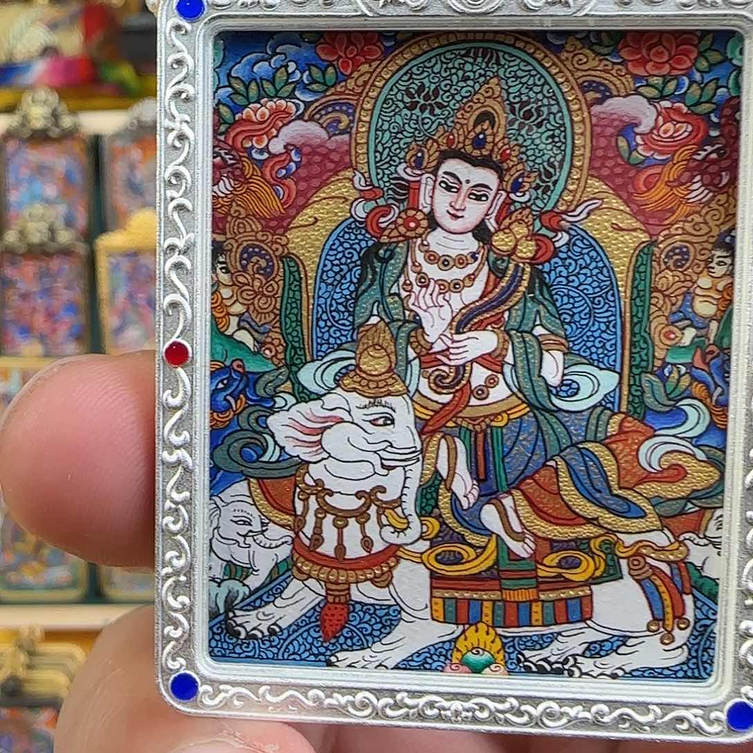 吊坠磊普贤热贡纯手绘！！！