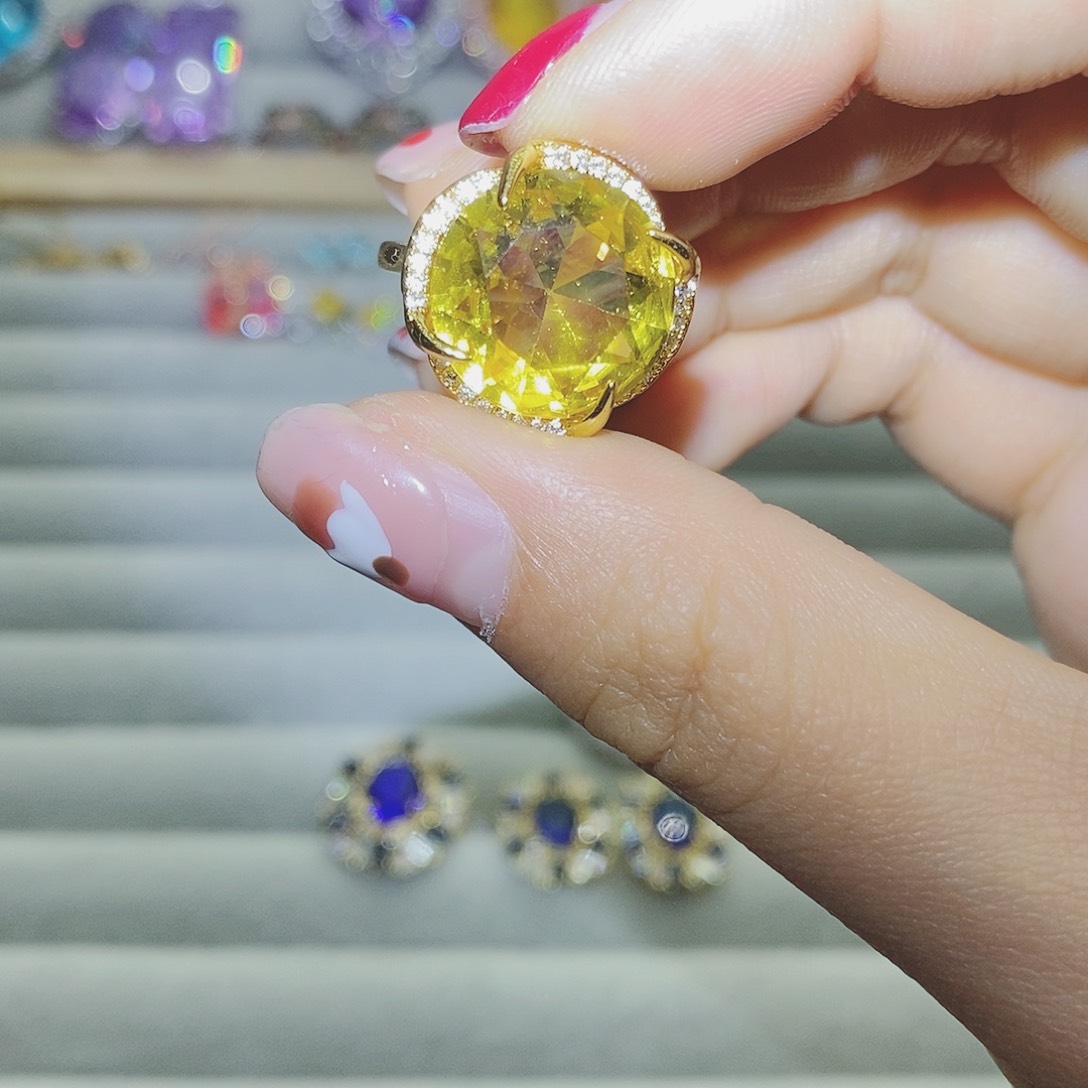 【闪购商品】托帕石耳饰银S925镶嵌