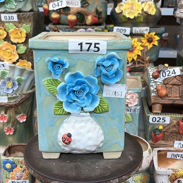 紫砂花盆粗陶材质多肉花盆